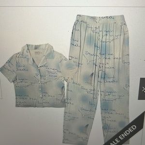 Taylor Swift Wildest Dreams Blue Pajama Set